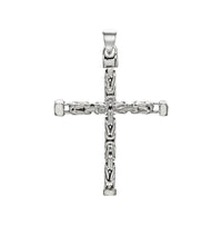 Anhänger Silber 925 Kreuz - Motiv Königskette poliert 62mm - Avrum