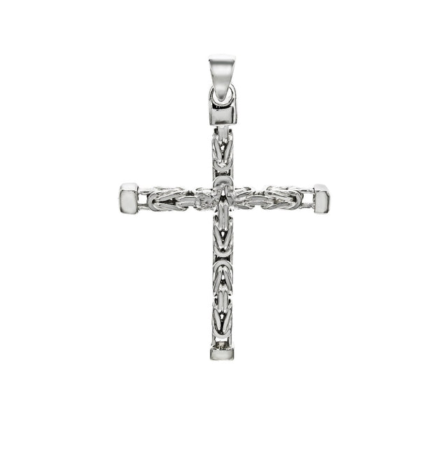 Anhänger Silber 925 Kreuz - Motiv Königskette poliert 62mm - Avrum