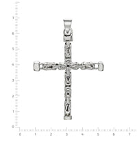 Anhänger Silber 925 Kreuz - Motiv Königskette poliert 62mm - Avrum