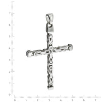 Anhänger Silber 925 Kreuz - Motiv Königskette poliert 62mm - Avrum
