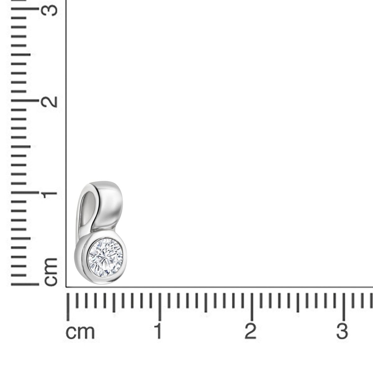Anhänger 925 Sterling Silber rhodiniert Zirkonia - Avrum
