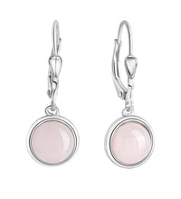 Ohrringe Silber 925 mitechtem Rosenquarz - Avrum