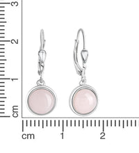 Ohrringe Silber 925 mitechtem Rosenquarz - Avrum