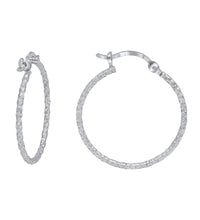 Creolen 925 Silber rhodiniert und diamantiert - Avrum