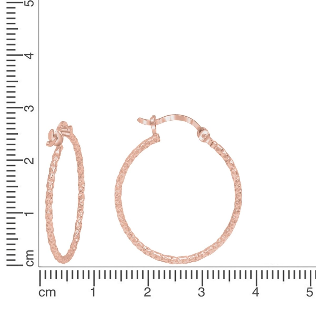 Creolen 925 Silber rhodiniert und diamantiert - Avrum