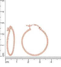 Creolen 925 Silber rhodiniert und diamantiert - Avrum