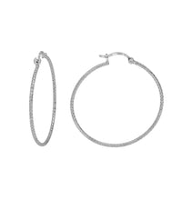 Creolen 925 Silber rhodiniert 4,0cm - AvrumOhrringe