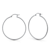 Creolen 925 Silber rhodiniert 4,0cm - AvrumOhrringe