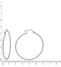 Creolen 925 Silber rhodiniert 4,0cm - AvrumOhrringe