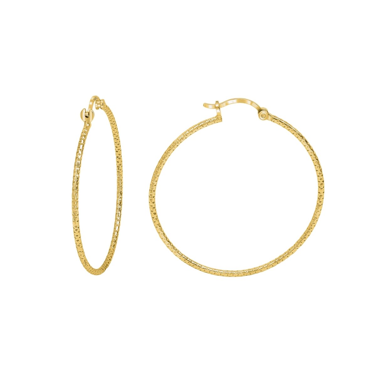 Creolen 925 Silber rhodiniert 4,0cm - AvrumOhrringe