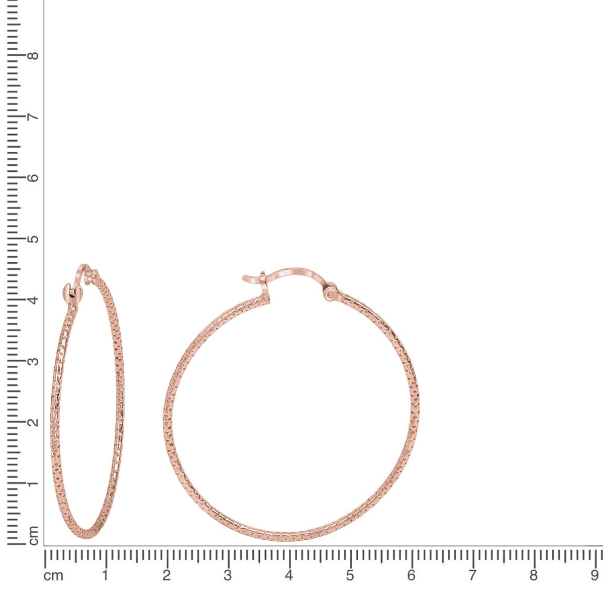 Creolen 925 Silber rhodiniert 4,0cm - AvrumOhrringe