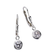 Ohrringe Silber 925 rosé - vergoldet mit Zirkonia weiß 25mm lang - Avrum