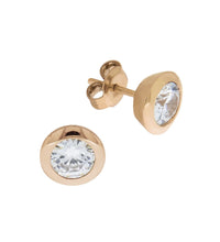 Ohrstecker 925 Sterling Silber Zirkonia rund - Avrum