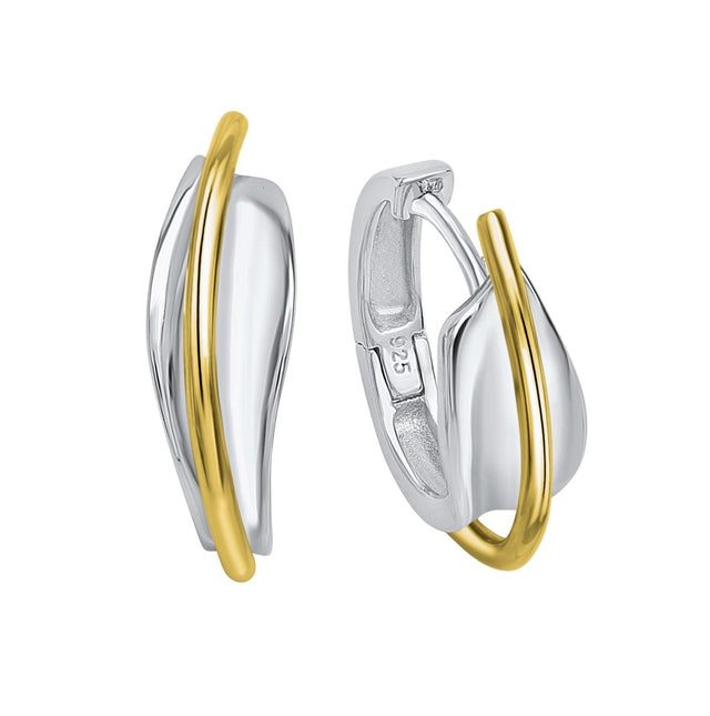 Creolen 925 Silber rhodiniert und teilvergoldet - Avrum