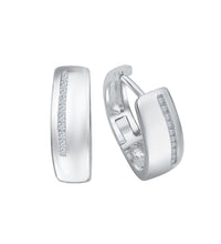 Creolen 925 Silber rhodiniert mit Zirkonia - Avrum