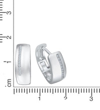 Creolen 925 Silber rhodiniert mit Zirkonia - Avrum