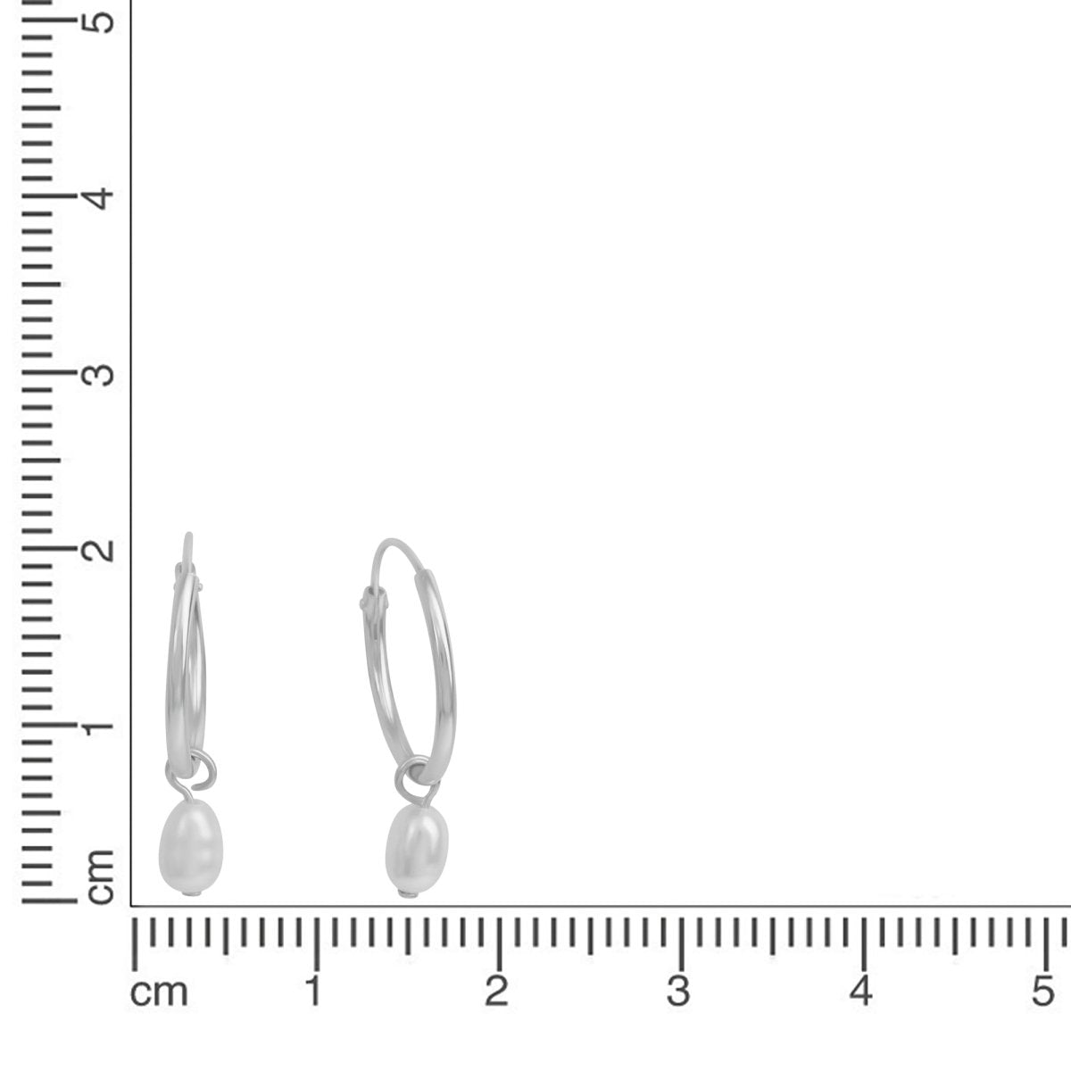 Ohrringe Silber 925 vergoldet mit weißen Perlen 3x5mm - Avrum