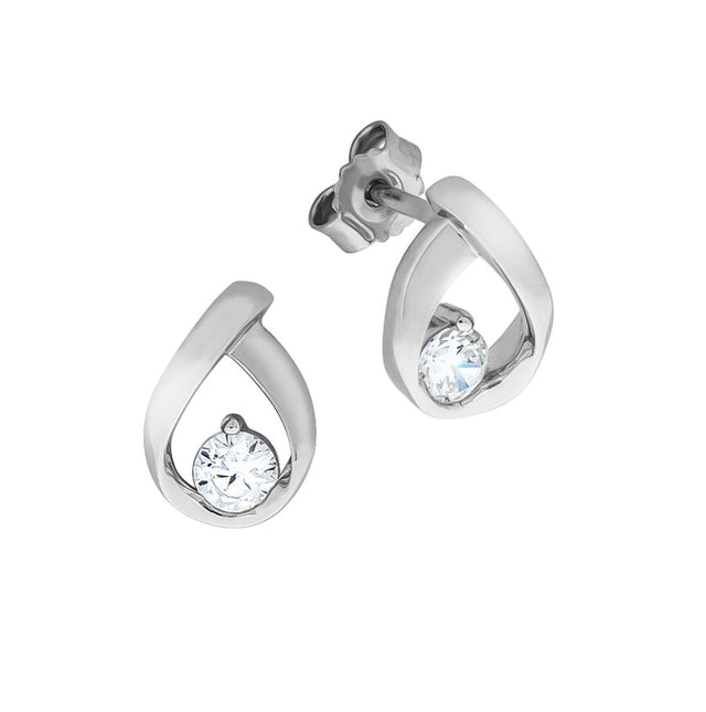 Ohrstecker Silber 925 rhodiniert Zirkonia - Avrum