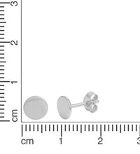 Ohrstecker 925 Silber rhodiniert Scheibe - Avrum