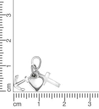 Anhänger 925 Silber Herz, Kreuz, Anker - Avrum
