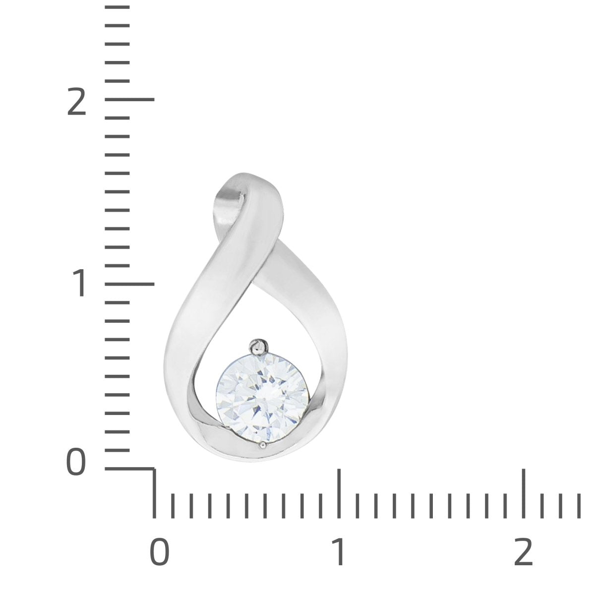 Anhänger Silber 925 rhodiniert mit Zirkonia - Avrum