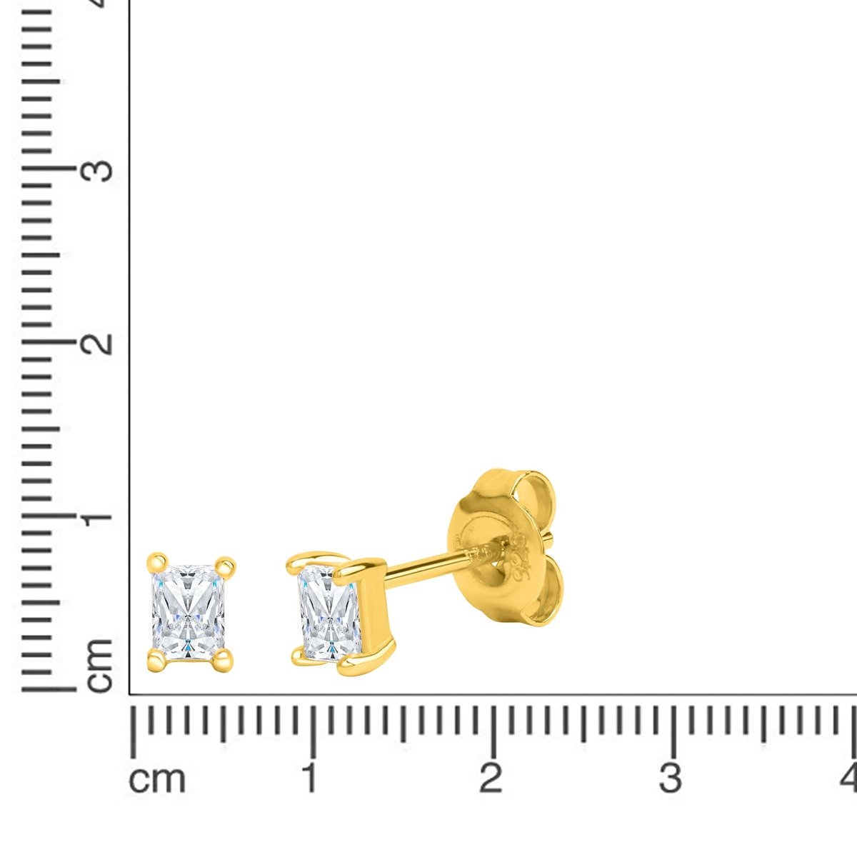 Ohrstecker 925 Silber rhodiniert - Avrum
