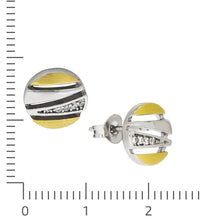 Ohrstecker 925 Silber zweifarbig Zirkonia - Avrum