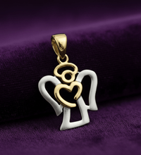 Anhänger 333 Gold zweifarbig Motiv Engel - Avrum