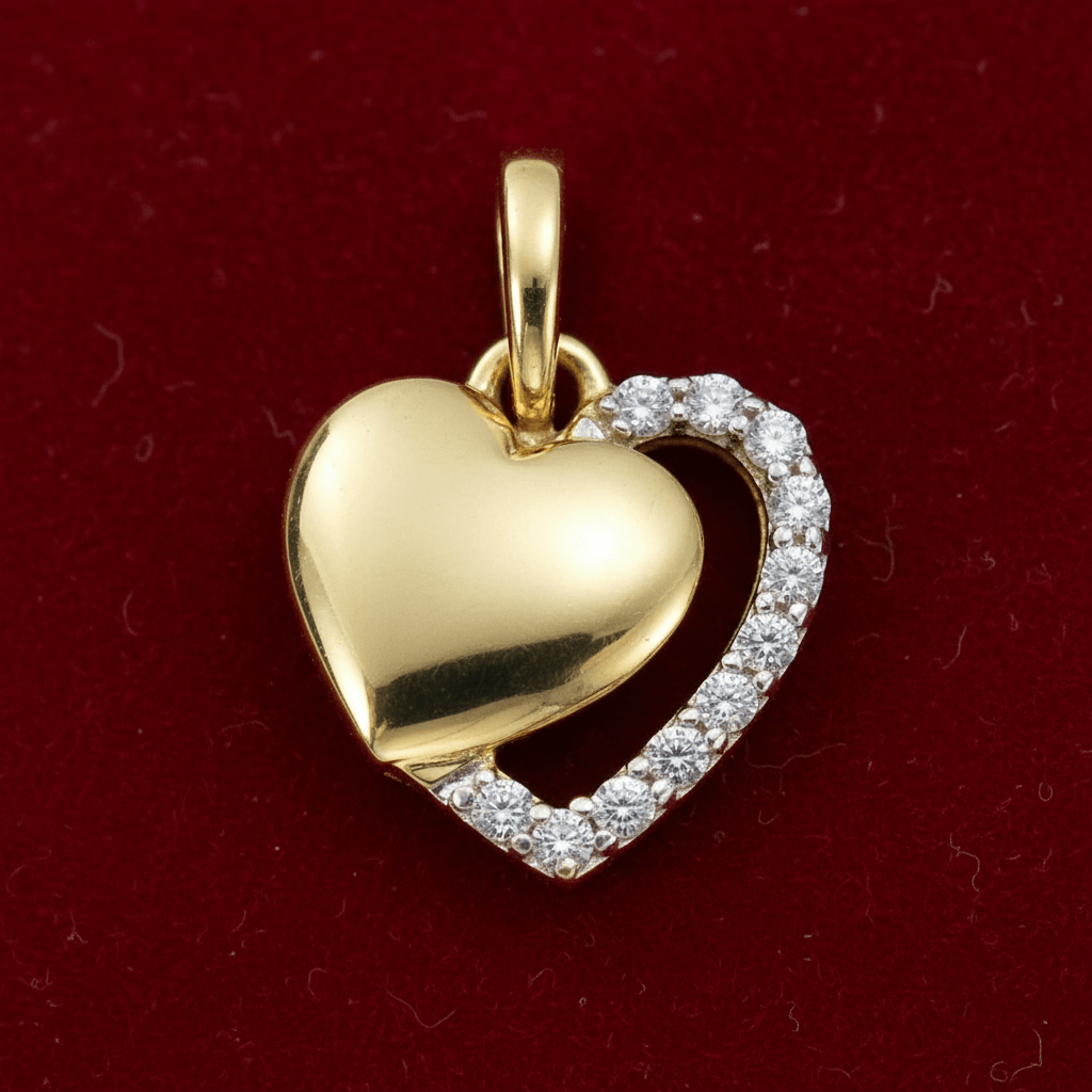 Anhänger 333 Gold zweifarbig Motiv Herz - Avrum