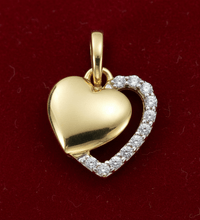 Anhänger 333 Gold zweifarbig Motiv Herz - Avrum