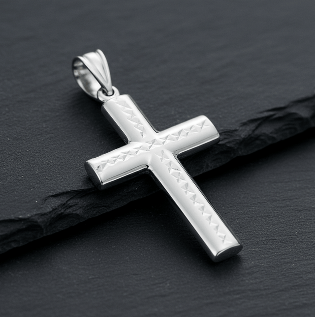 Anhänger 925 Silber rhodiniert Kreuz - Avrum