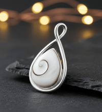 Anhänger 925 Sterling Silber rhodiniert mit Muschel weiß - Avrum