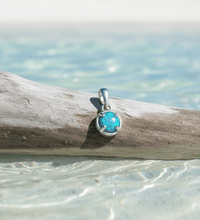 Anhänger 925 Sterling Silber synth. Opal Weiß - Avrum