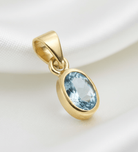 Anhänger Gelbgold mit Blautopas (beh.) 333 - Avrum