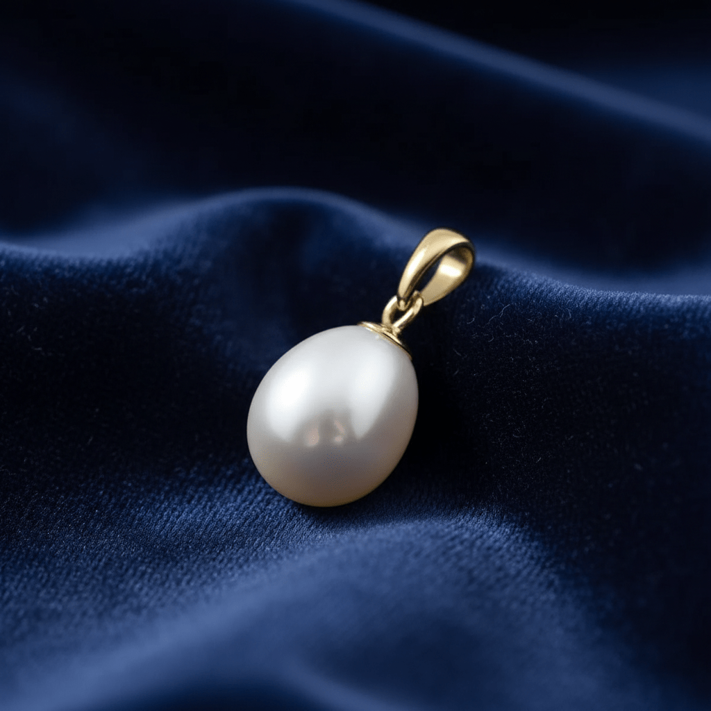 Anhänger Gelbgold Süßwasserzuchtperle 8 - 8,5mm 585 - Avrum