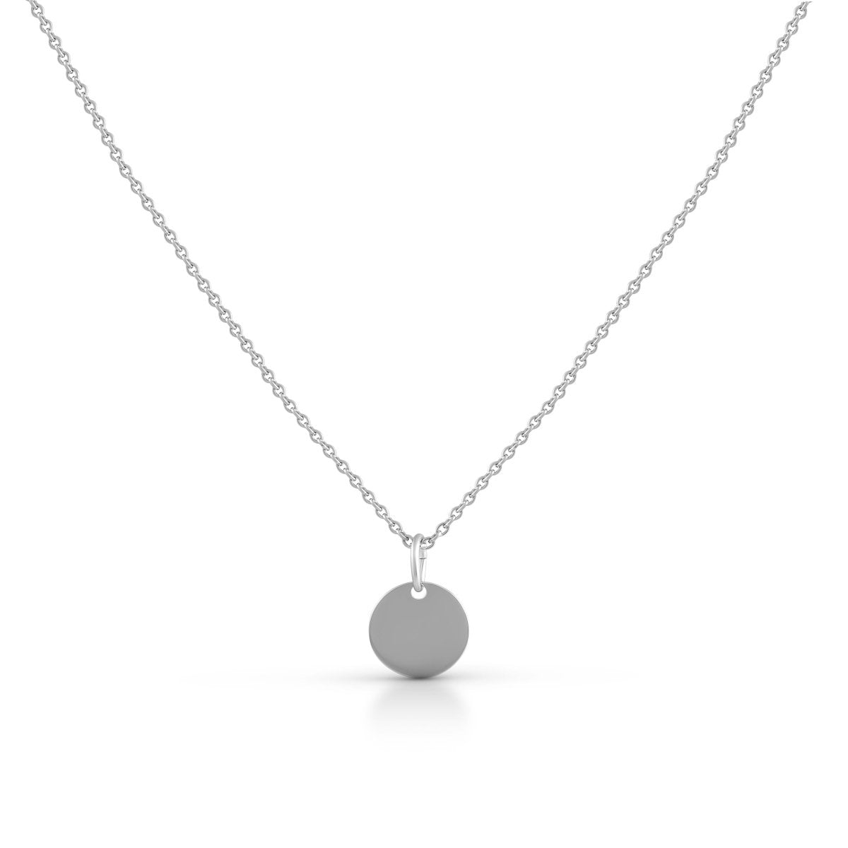 Anhänger mit Kette 925 Silber rhodiniert 12mm - Avrum