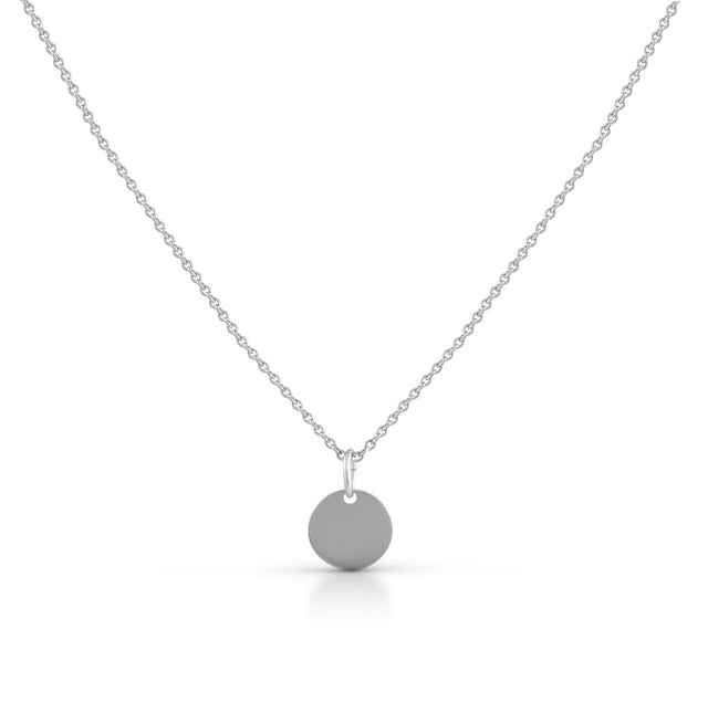 Anhänger mit Kette 925 Silber rhodiniert 12mm - Avrum