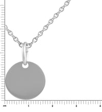 Anhänger mit Kette 925 Silber rhodiniert 12mm - Avrum