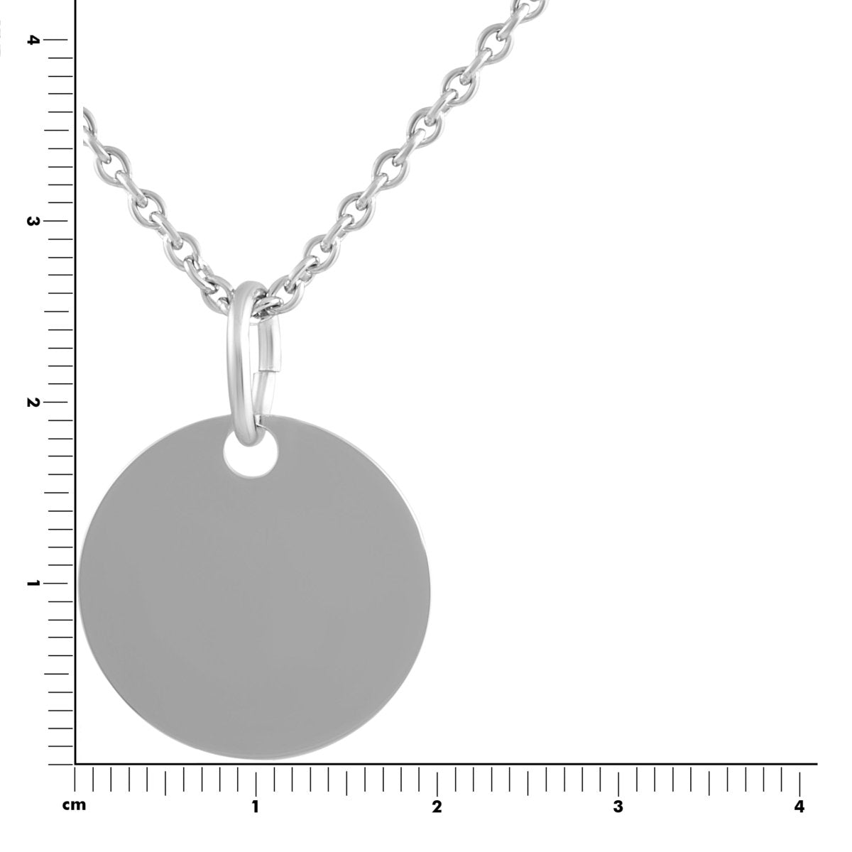 Anhänger mit Kette 925 Silber rhodiniert 15mm - Avrum