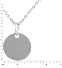 Anhänger mit Kette 925 Silber rhodiniert 15mm - Avrum
