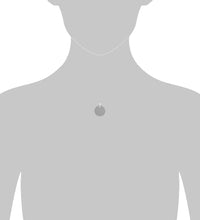 Anhänger mit Kette 925 Silber rhodiniert 15mm - Avrum