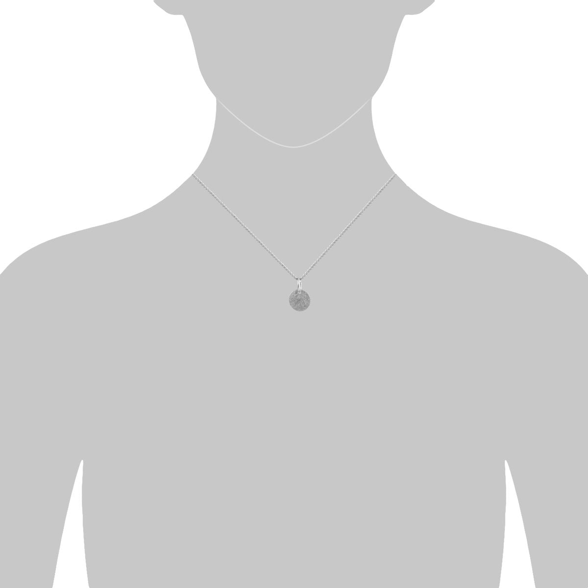 Anhänger mit Kette 925 Silber rhodiniert eismatt - Avrum