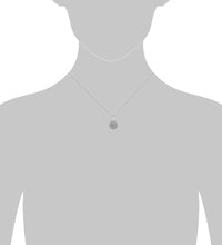 Anhänger mit Kette 925 Silber rhodiniert eismatt - Avrum