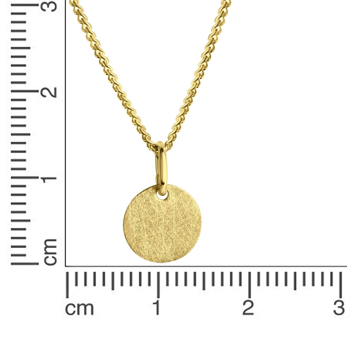 Anhänger mit Kette 925 Silber rhodiniert eismatt - Avrum