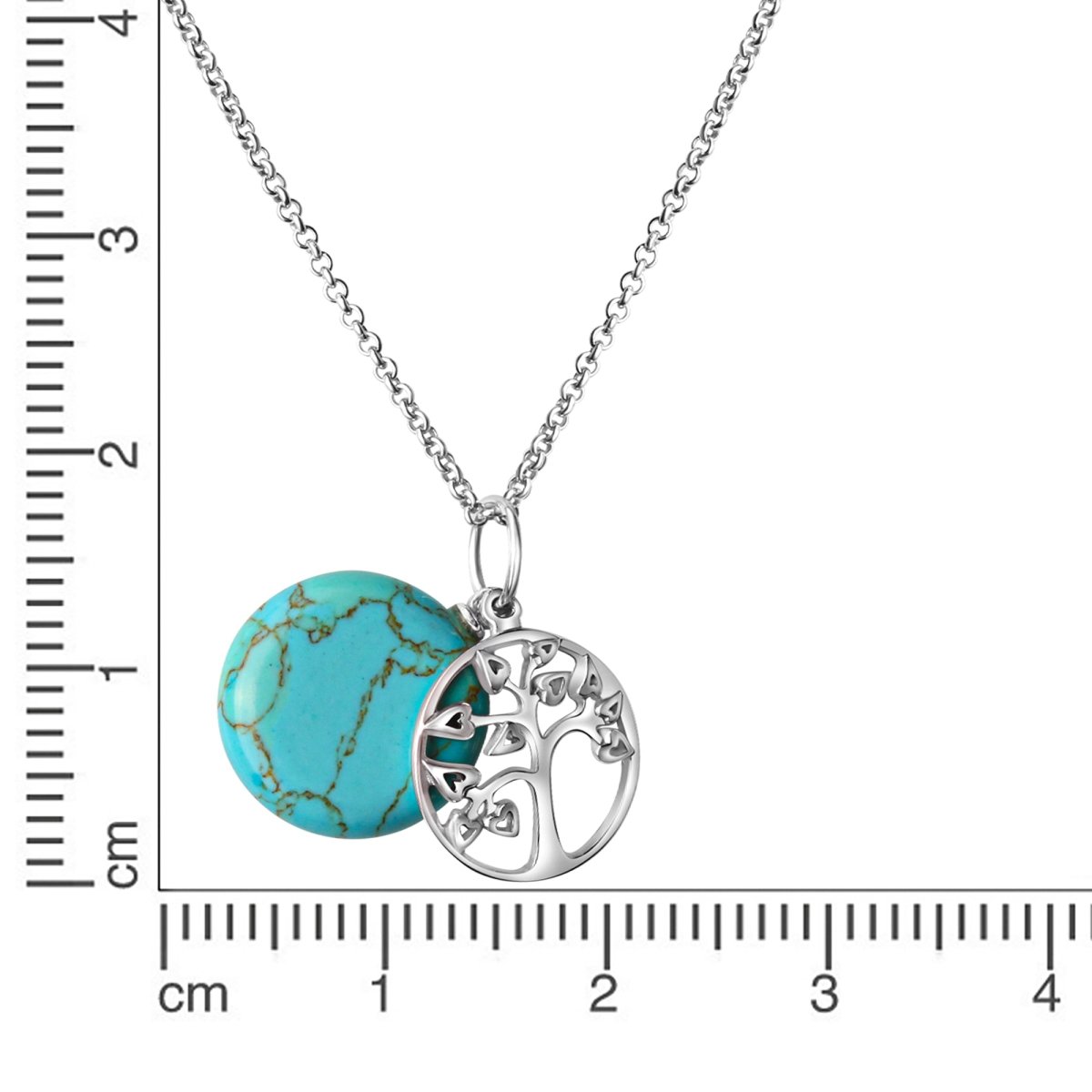 Anhänger mit Kette 925 Sterling Silber rhodiniert Bernstein - Avrum