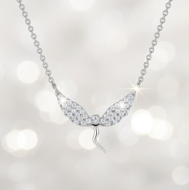 Anhänger mit Kette 925 Sterling Silber rhodiniert Elfe - Avrum