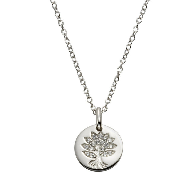 Anhänger mit Kette 925 Sterling Silber rhodiniert Lebensbaum - Avrum