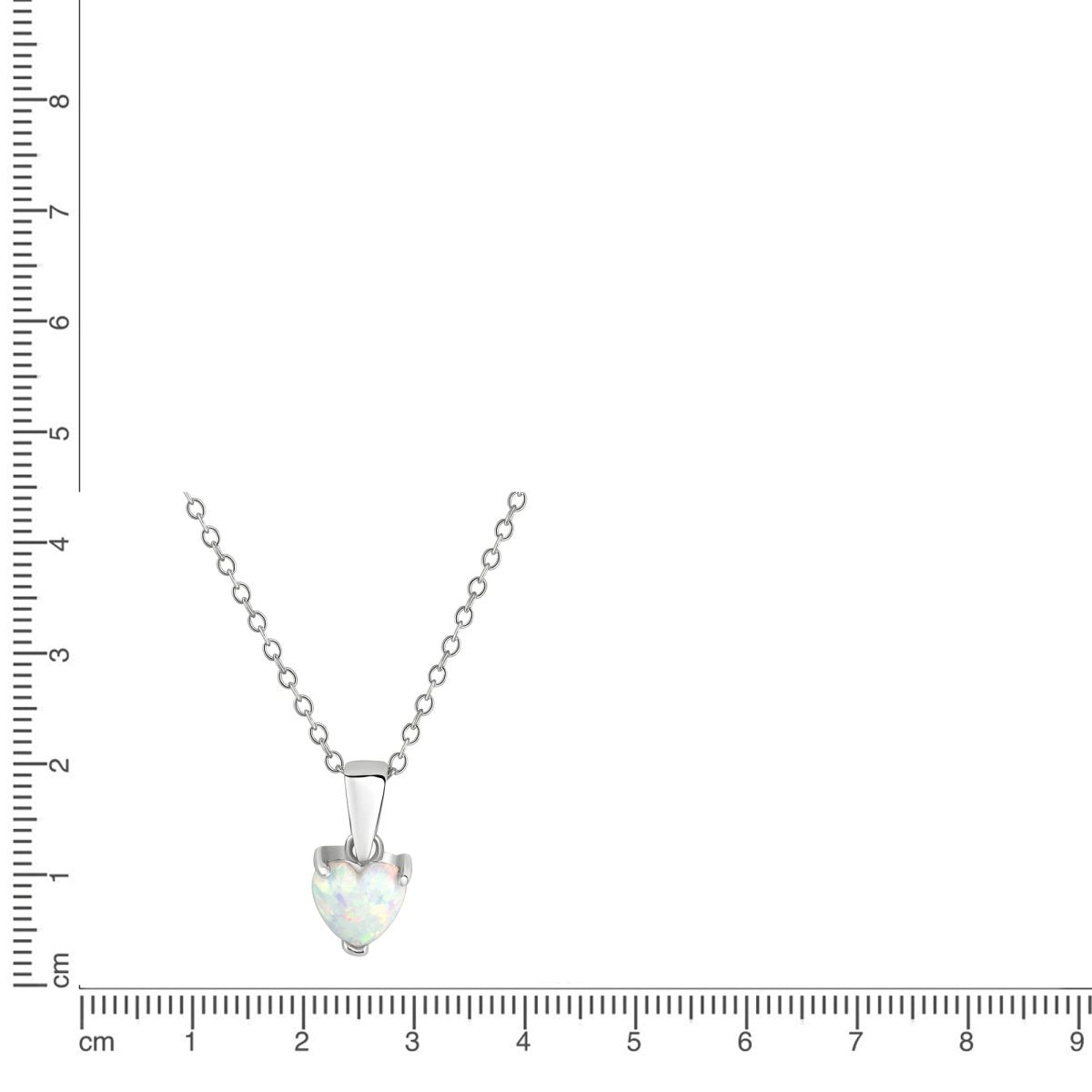 Anhänger mit Kette 925 Sterling Silber rhodiniert Opal - Avrum