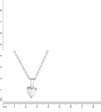 Anhänger mit Kette 925 Sterling Silber rhodiniert Opal - Avrum