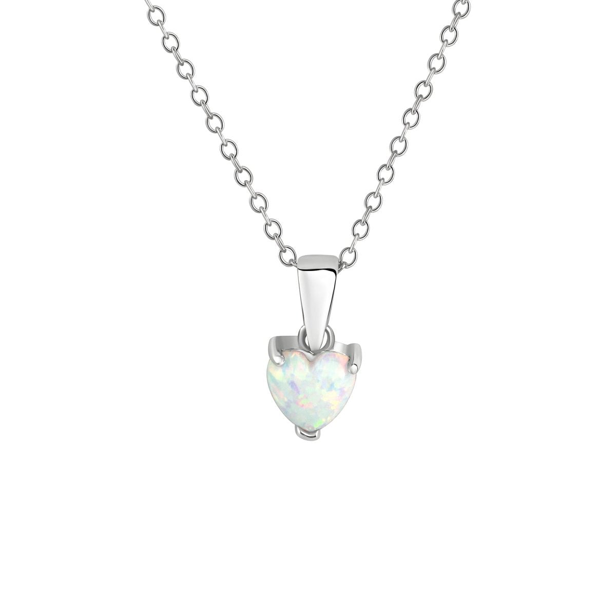 Anhänger mit Kette 925 Sterling Silber rhodiniert Opal - Avrum